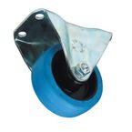 Castor, Rubber Tyred 75 mm Dia. Fixed Plate Fixing