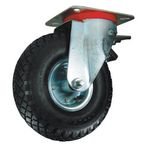 Castor, Swivel Pneumatic Tyre 260 mm Dia with Brake