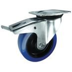 Castor, Swivel - Heavy Duty 150 mm Dia. Rubber Wheel Braked