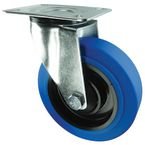 Castor, Rubber Tyred 100 mm Dia plate Fixing - Swivel