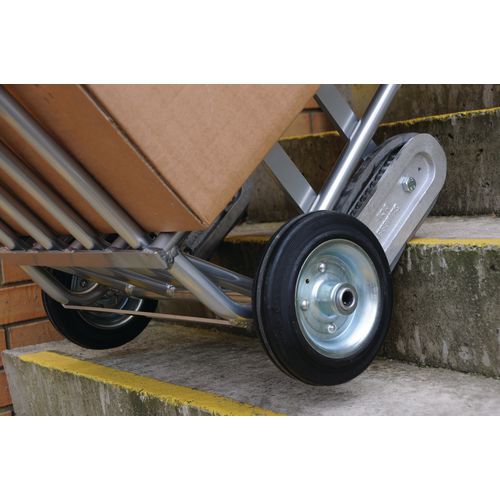 Aluminium folding toe plate stairclimbing sack truck, capacity 150kg