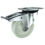 Castor, Swivel - Heavy Duty 200 mm Dia. Nylon Wheel, Braked