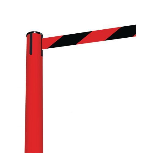 Tensabarrier® Advance retractable belt barrier system - standard 50mm web post - Coloured post