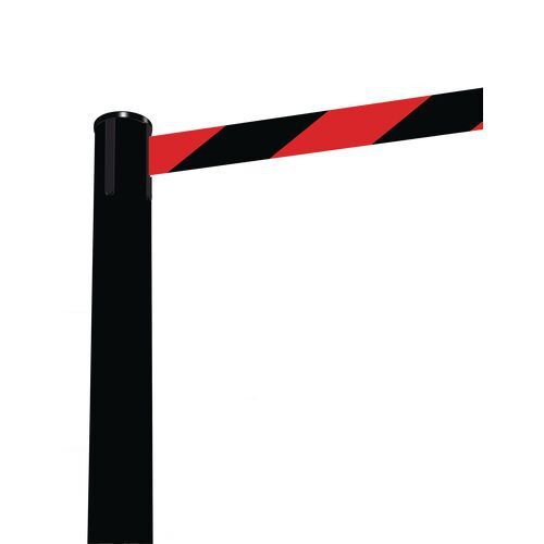 Tensabarrier® Advance retractable belt barrier system - standard 50mm web post - Coloured post