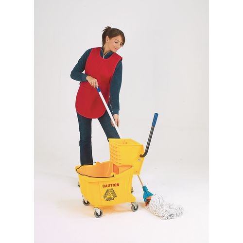 Large mobile mop with wringer