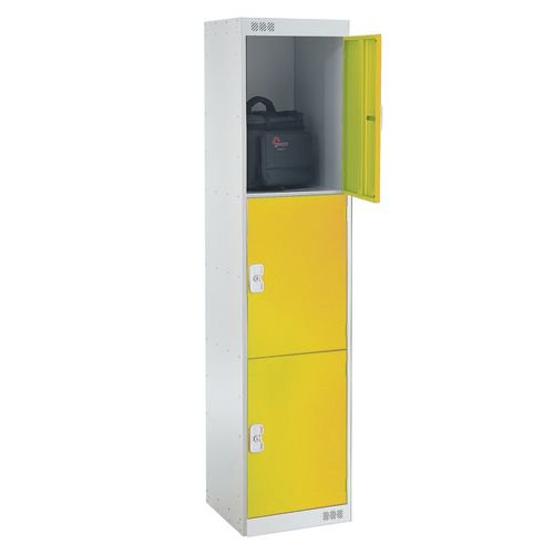 Coloured Door Lockers - Standard Top - Three Door