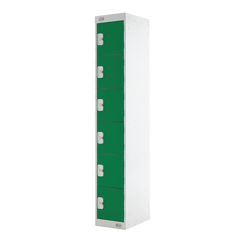 Coloured Door Lockers - Standard Top - Six Door