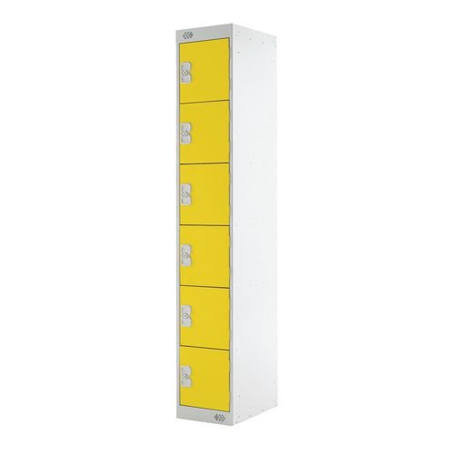 Coloured Door Lockers - Standard Top - Six Door