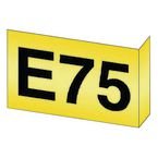 Aisle Marker 95 X 130 mm 90 Deg Flange-yellow
