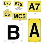 Aisle Marker 220 X 270 mm White / 1 Digit