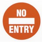 Floor Graphic Markers No Entry 430 mm Dia