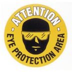 Floor Graphic Markers Eye Protection Area 430 mm Dia