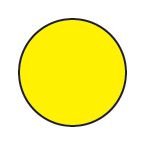 Warehouse Floor Signals Pack of 100 O Shape 90 mm Dia yellow
