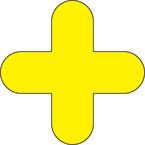 Warehouse Floor Signals Pack of 10 + Shape 300 X 300 mm yellow