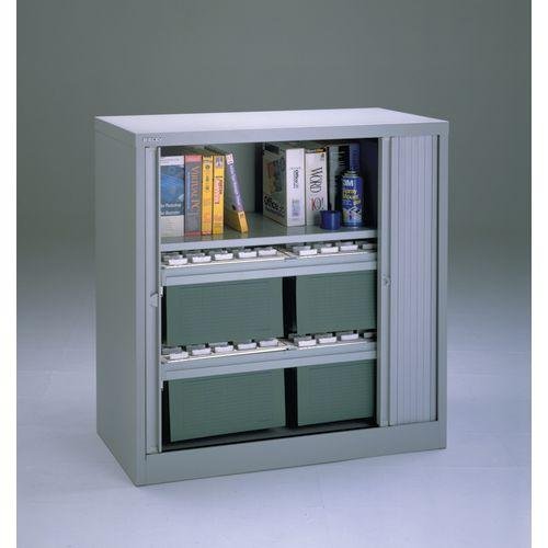 Bisley steel tambour storage cupboard