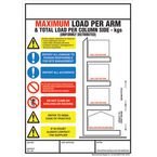 Weight Load Notice Cantilever Racking 356 X 254 mm