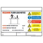 Weight Load Notice Mezzanine Floor 356 X 254 mm