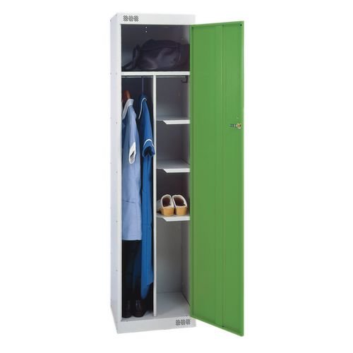 Locker Nurses-Standard 1800X450X450 L.Grey/Green Door