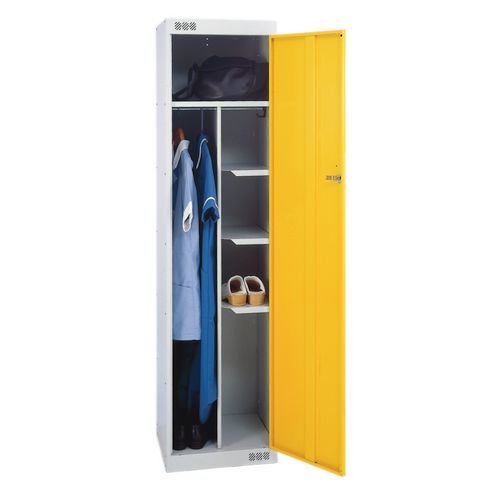 Locker Nurses-Standard 1800X450X450 L.Grey/Yellow Dr
