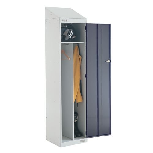 Locker Sloping Top Clean Dirty 1950X450X450 Dark Grey Doors