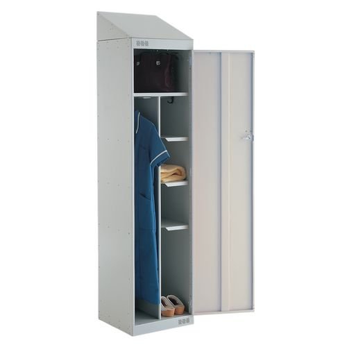 Locker Sloping Top Nurses 1950X450X450 L.Grey/L.Greydoor