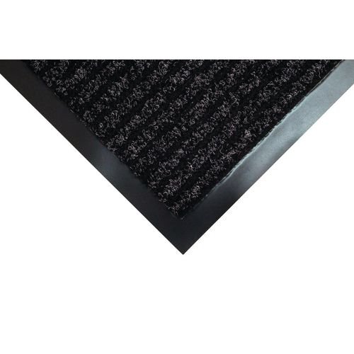 SBY06721 | Easy to install and relocate, this deluxe entrance mat is supplied in a dark charcoal colour. Made of robust polypropylene, the mat is suitable for both indoor and outdoor use. The ribbed surface effectively grabs dirt, mud and moisture from your visitors' shoes, ensuring not only that your floors remain clean but that slip hazards from wet footprints are also reduced.