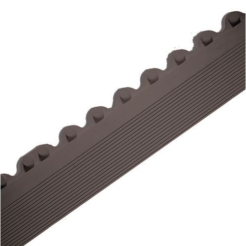 Male bevelled edges for rubber interlocking floor tiles, black