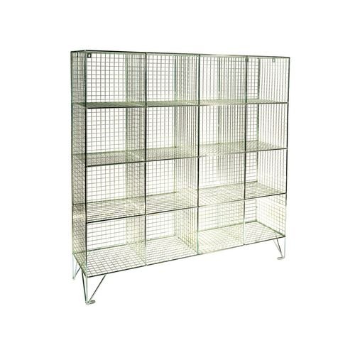 Locker - Wire Mesh Personal Effect-16 Comps No Doors D:450