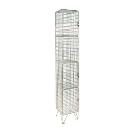 Locker - Wire Mesh 4 Door Individual D:457mm