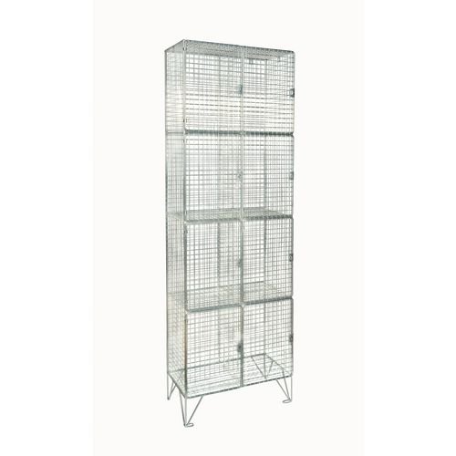 Locker - Wire Mesh 4 Door Nest Of 2  D:457mm