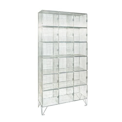 Locker - Wire Mesh 6 Door Nest Of 3  D:457mm
