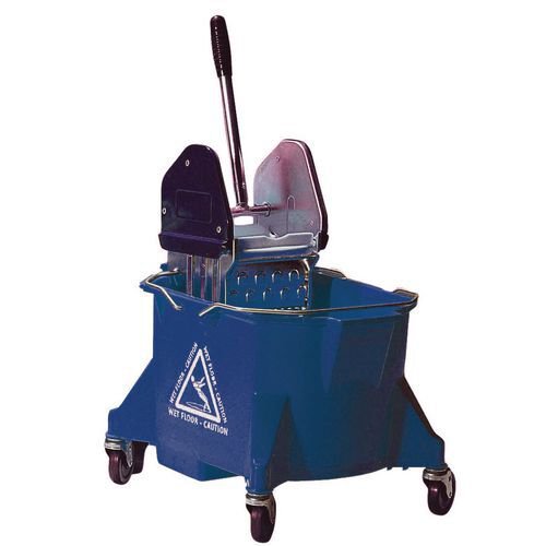 23L Heavy duty mobile mop bucket with wringer