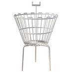 Dump Bins, Round 533 Diameter, White + Dgdh