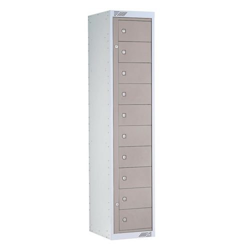 Locker - Flat Garment 10 Comp Std. Col.L.Grey Door