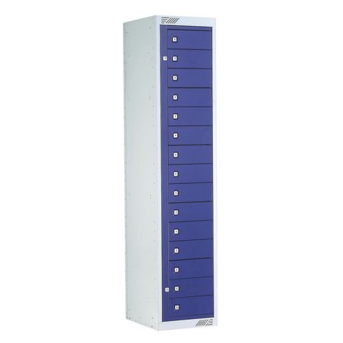 Locker - Flat Garment 15 Comp Std.Colour Blue Door