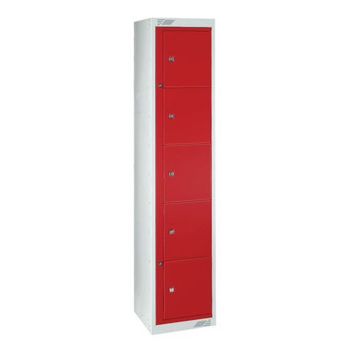 Locker - Flat Garment 5 Comp Std. Colour Red Door