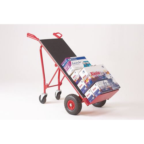 3-in-1 Sack truck with deck - on puncture proof wheels