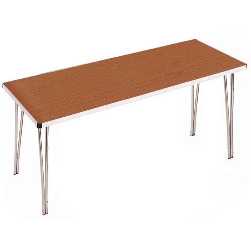 Aluminium framed folding tables - Height 698mm - Teak