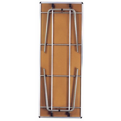 Aluminium framed folding tables - Height 698mm - Teak