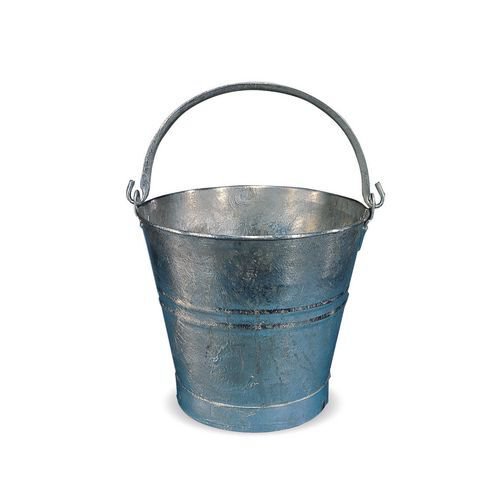 Galvanised metal buckets, pack of 3