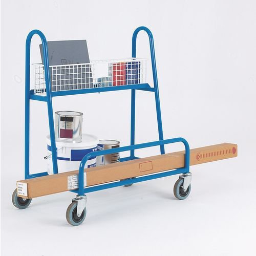 Board and panel trolley with basket
