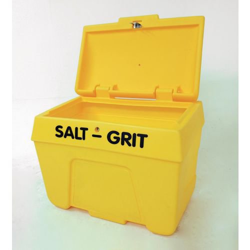 Winter Lockable Salt and Grit Bin 400 Litre No Hopper Yellow 317074 HC Slingsby PLC