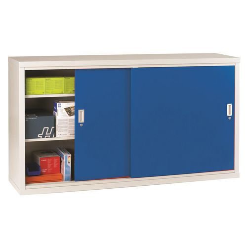 Sliding door cupboards - Solid door 1016mm high, 1829mm wide - Blue door