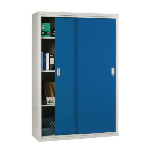 Sliding door cupboards - Solid door  1829mm high, 1220mm wide - Blue door