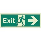 Sign-exit Escape Right Aaa Photo Lum 150 X 400 mm Rigid