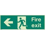 Fire Exit Single Sided Signs for Large Areas 300 X 900 mm