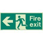 Fire Exit Single Sided Signs for Large Buildings 250 X 600