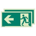 Emergency Exit Sign 200 X 400 Double Sided - Rigid