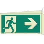 Emergency Exit Sign 150 X 300 Double Sided - Rigid