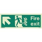 Sign Fire Exit 200 X 450 Photoluminescent Rigid